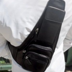 Stylish Leather Sling Bag with Multiple Pockets